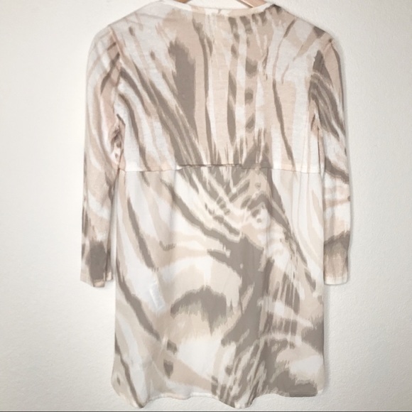 Chico’s 0 open cardigan mixed media sz 4 - Picture 6 of 11